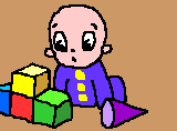 Baby and an Elephant.gif